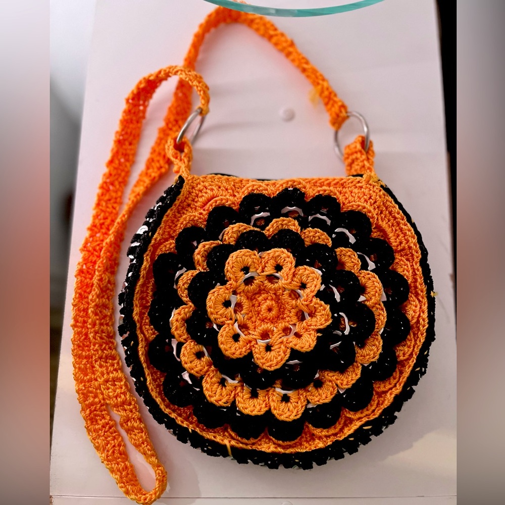 Handmade Orange Soda Tab Crossbody bag
